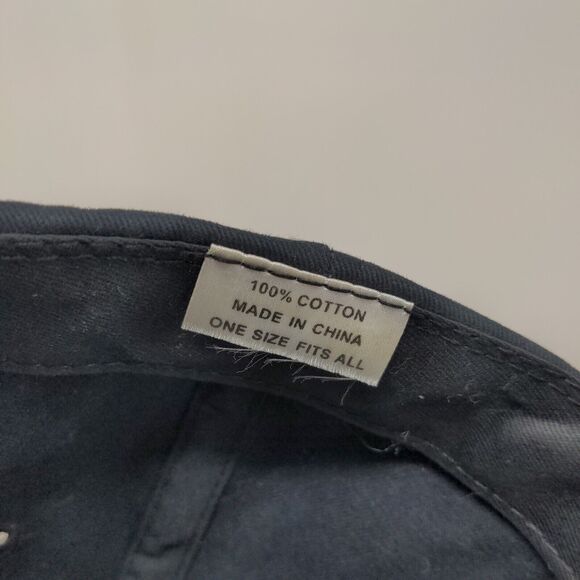 AG One Co-Op Men's Strapback Hat Black Size OSFA Embroidered Logo 100% Cotton - Picture 7 of 7